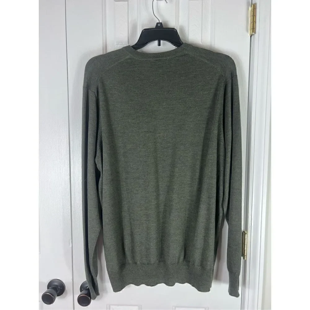Jeremy Argyle NYC Merino Wool Green Sweater Size XXL